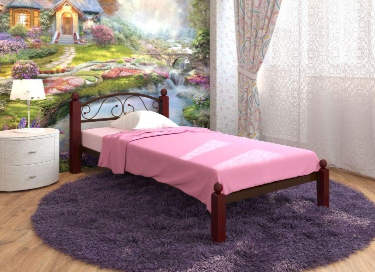 Кровать одинарная металлическая Вероника Lux